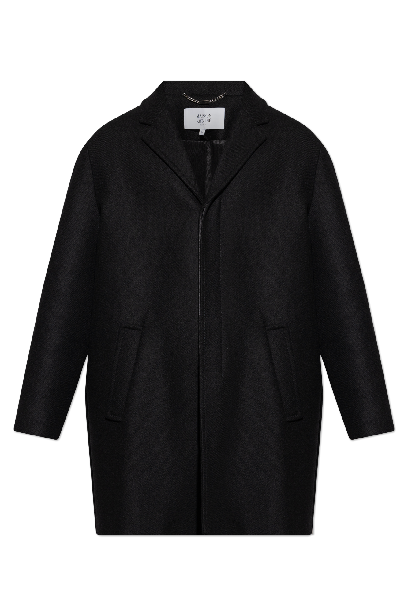 Black Wool coat Maison Kitsuné - Vitkac AS